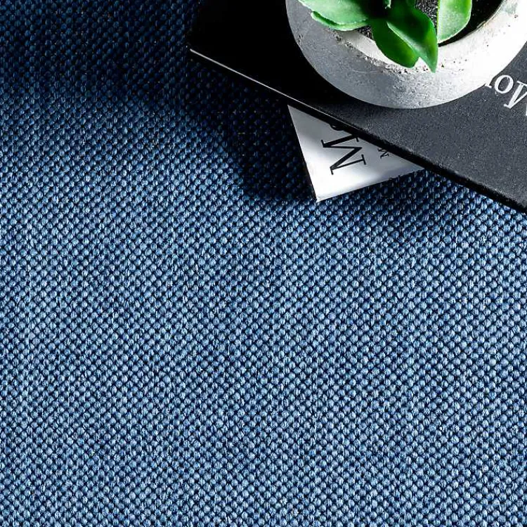 Outdoor Rugs-Kirklands Home Asia Blue Stripe Border Outdoor Rug, 5x8