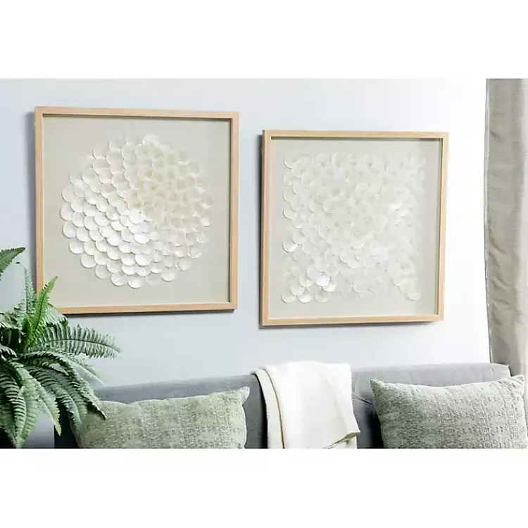 Framed Art-Kirklands Home Shell Design Shadow Box 2-pc. Wall Art
