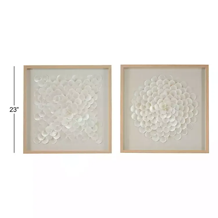 Framed Art-Kirklands Home Shell Design Shadow Box 2-pc. Wall Art
