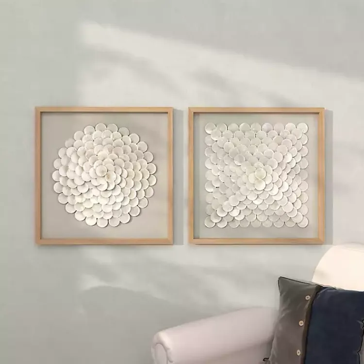 Framed Art-Kirklands Home Shell Design Shadow Box 2-pc. Wall Art