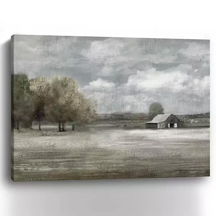 Canvas Art-Kirklands Home Still Country Quiet Canvas Art Print, 48x36 in. Gray
