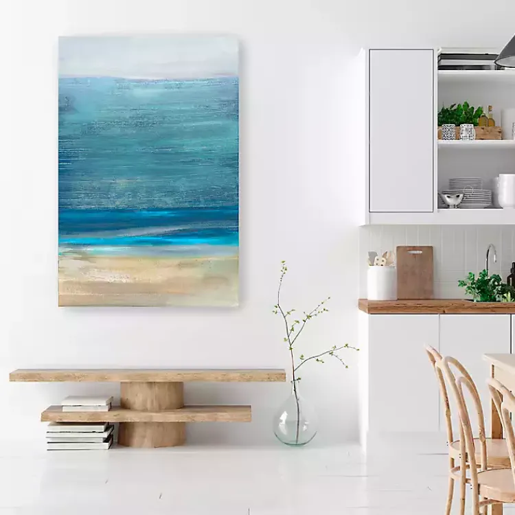 Canvas Art-Kirklands Home Shoreline Brushstrokes Canvas Art Print, 32x48 in.
