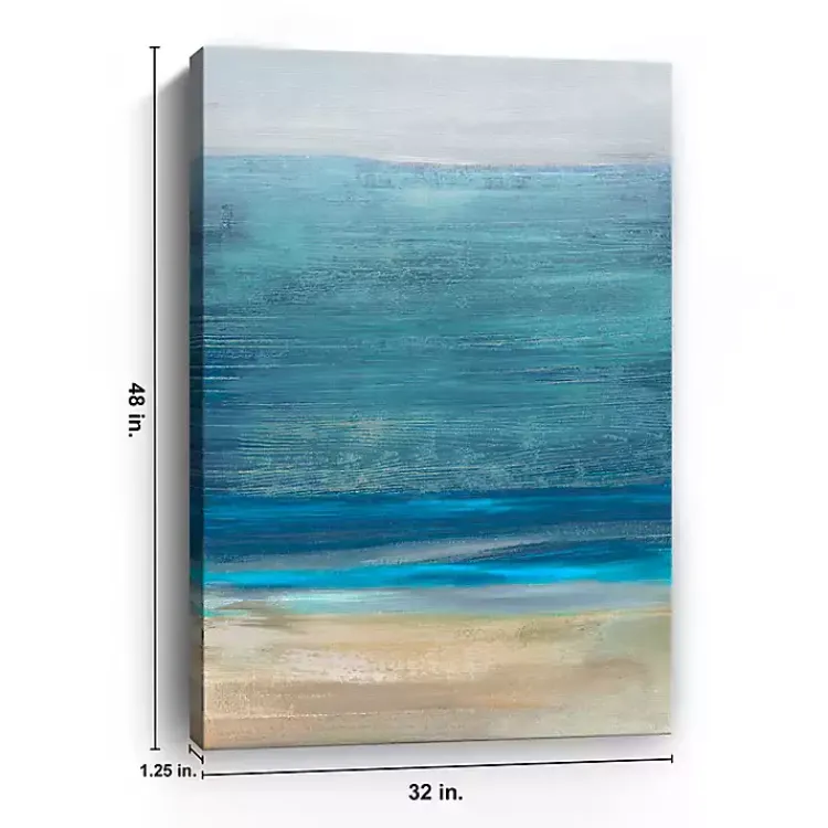 Canvas Art-Kirklands Home Shoreline Brushstrokes Canvas Art Print, 32x48 in.