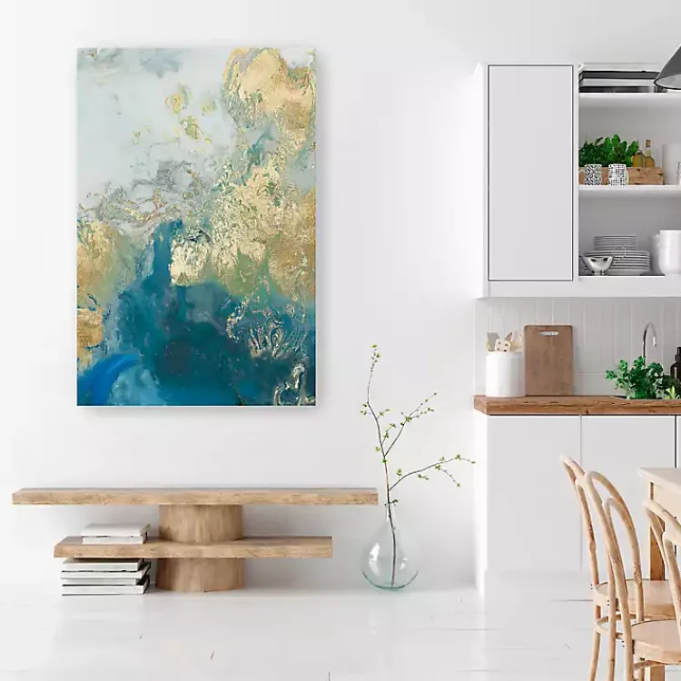 Canvas Art-Kirklands Home Ocean Splash II Canvas Art Print Blue