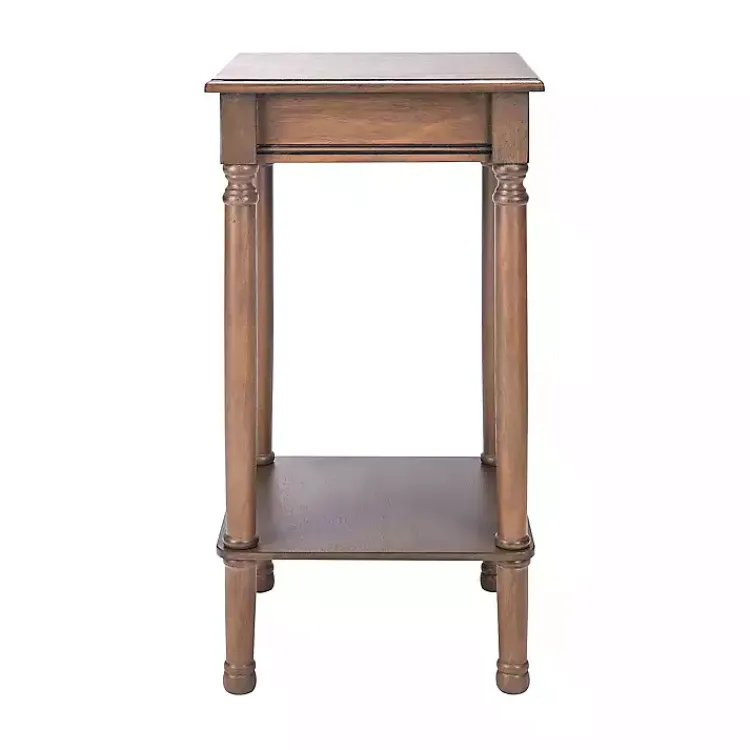 Accent & End Tables-Kirklands Home Tilley Classic Square Accent Table Brown