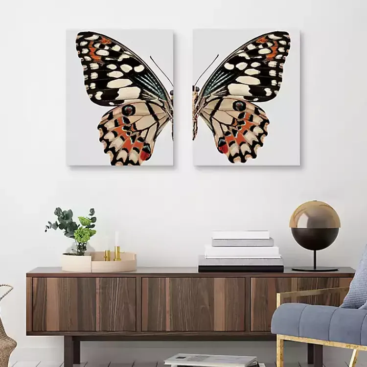 Canvas Art-Kirklands Home Monarch Butterfly I & II Canvas Prints, Set of 2