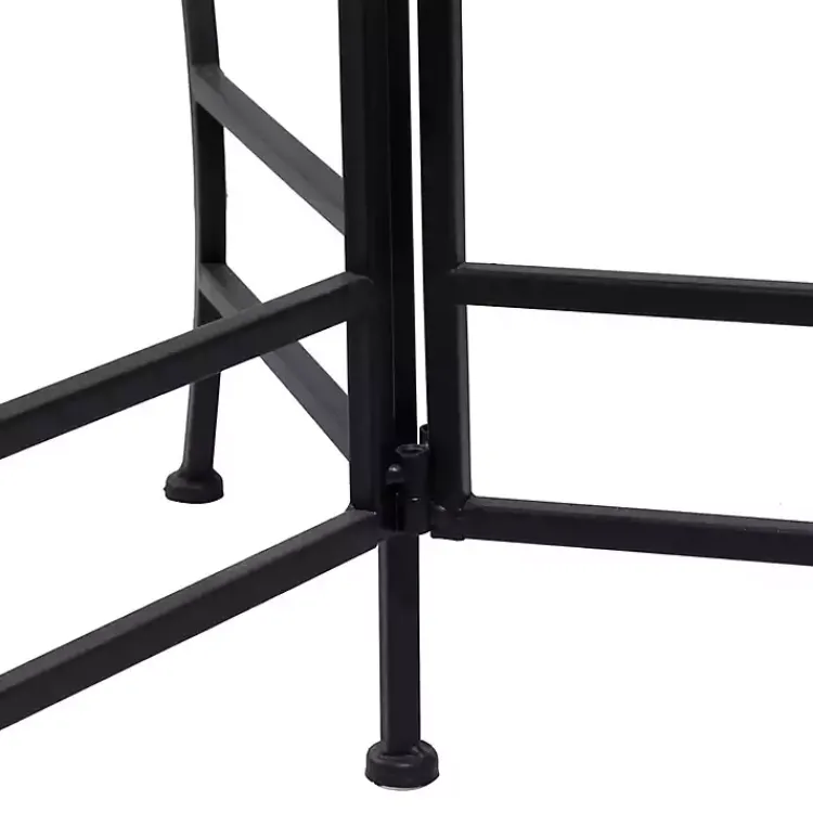 Planters-Kirklands Home Metal Floral 3-Tier Plant Stand Black