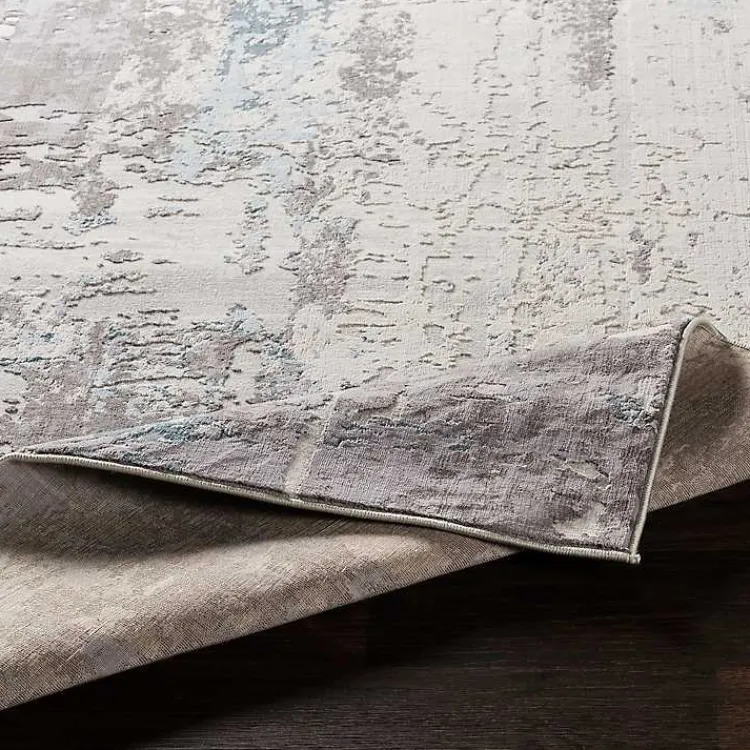 Area Rugs-Kirklands Home Charcoal and Indigo Abstract Floor Runner