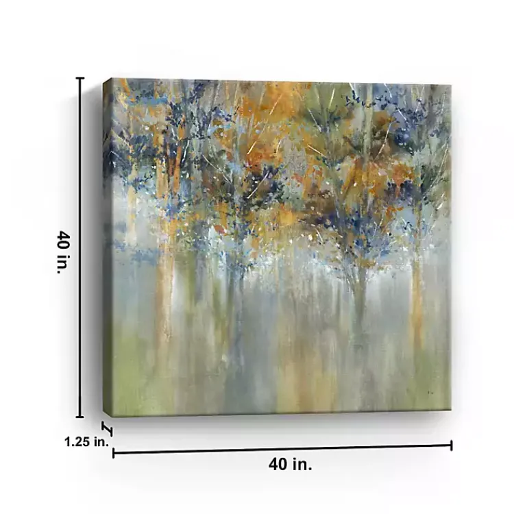 Canvas Art-Kirklands Home Rustic Leaves Giclee Canvas Art Print Multi