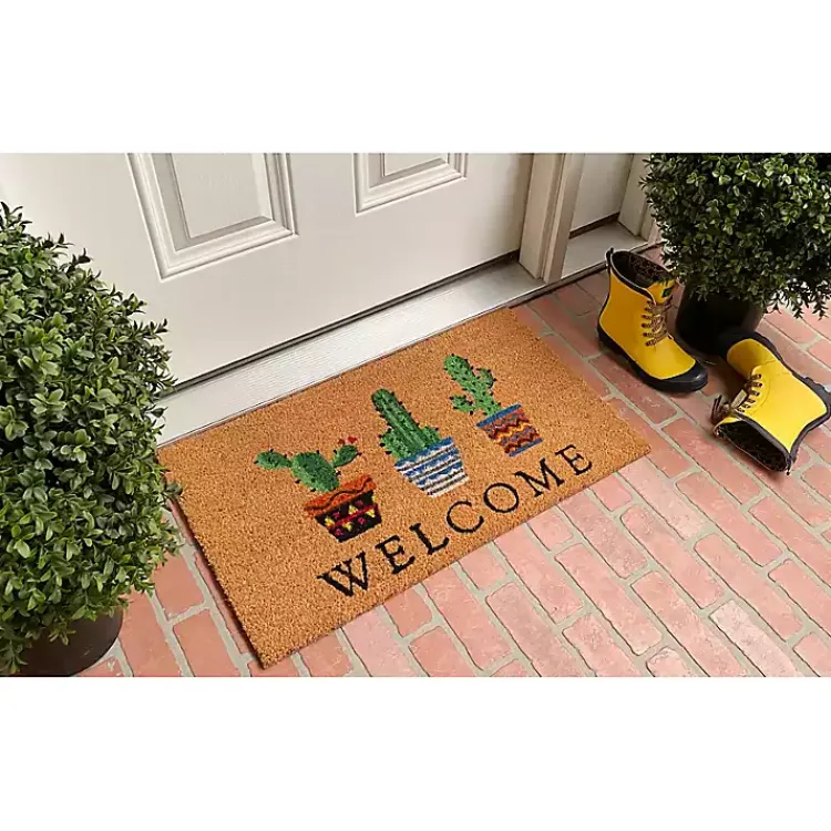 Doormats-Kirklands Home Southwestern Cactus Coir Doormat