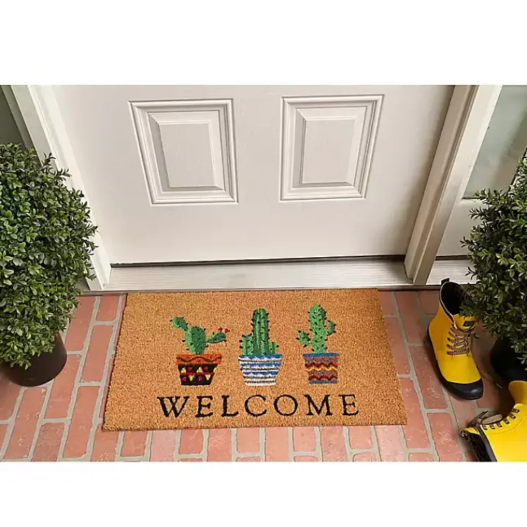 Doormats-Kirklands Home Southwestern Cactus Coir Doormat