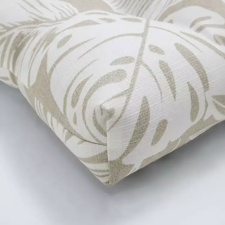 Outdoor Cushions & Pillows-Kirklands Home Natural Leaves Loveseat Outdoor Cushion