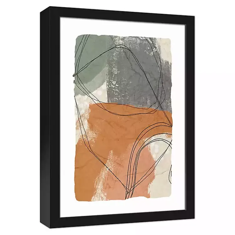 Canvas Art-Kirklands Home Moody Toned Abstract Framed Canvas Art Print Multi
