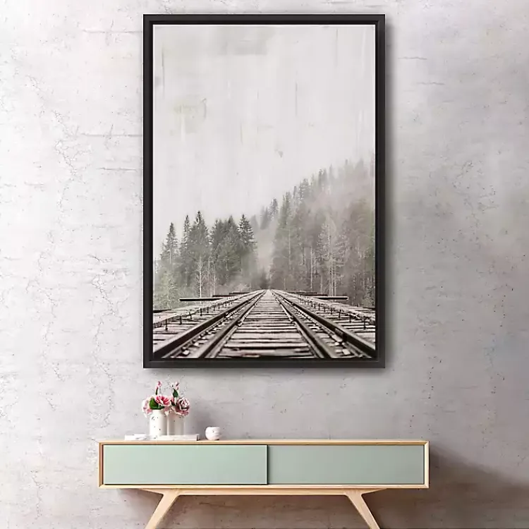Canvas Art-Kirklands Home Forest Railway Framed Giclee Canvas Art Print