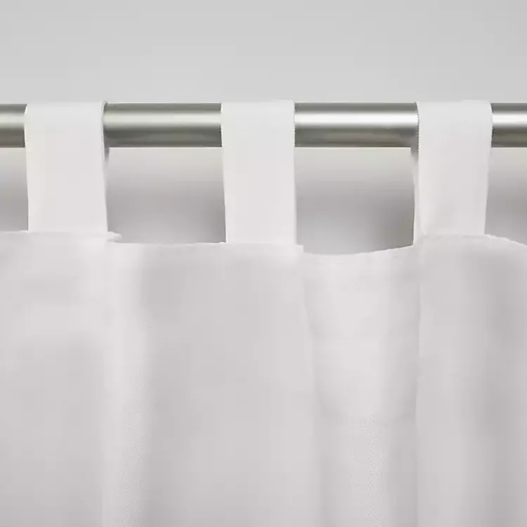 Outdoor Curtains-Kirklands Home Vanilla Cabana Outdoor Curtain Panel Set, 108 in. White
