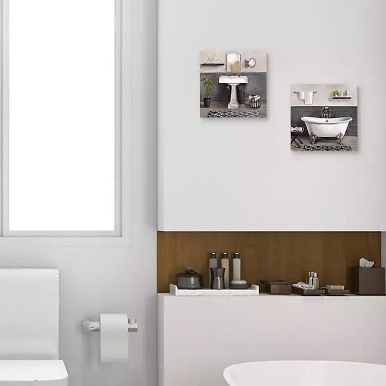 Canvas Art-Kirklands Home Serene Bath 2-pc. Canvas Art Print Set