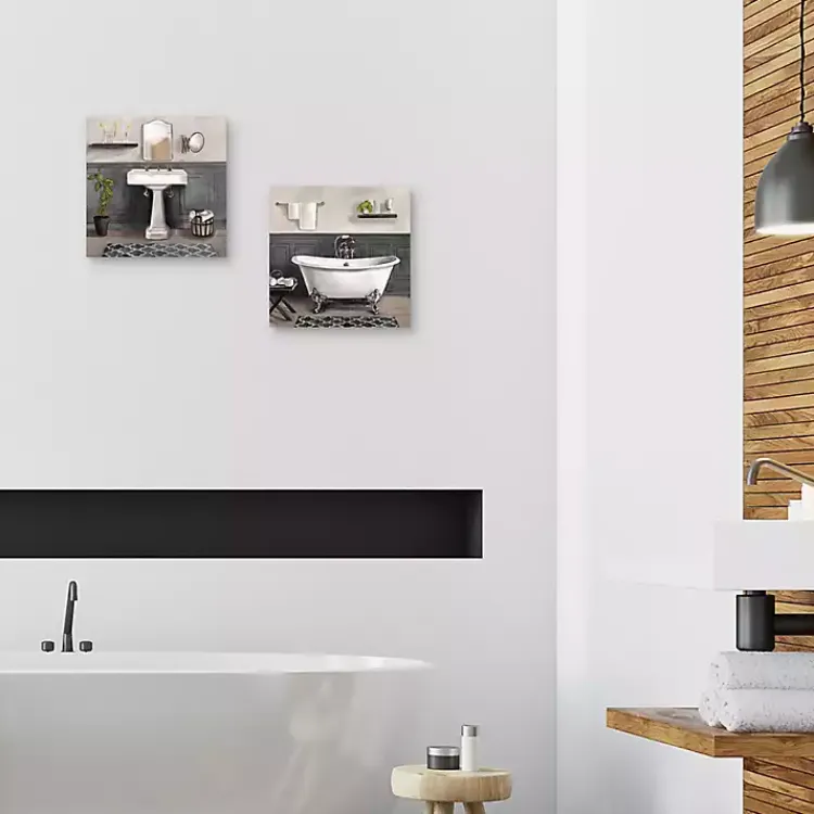 Canvas Art-Kirklands Home Serene Bath 2-pc. Canvas Art Print Set