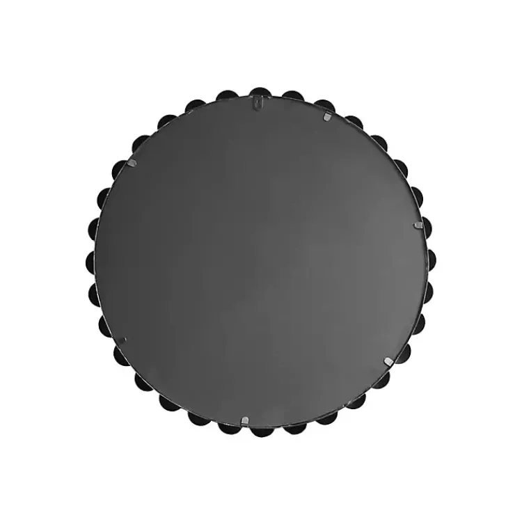 Decorative Mirrors-Kirklands Home Metallic Foiled Beaded Wall Mirror SIlver