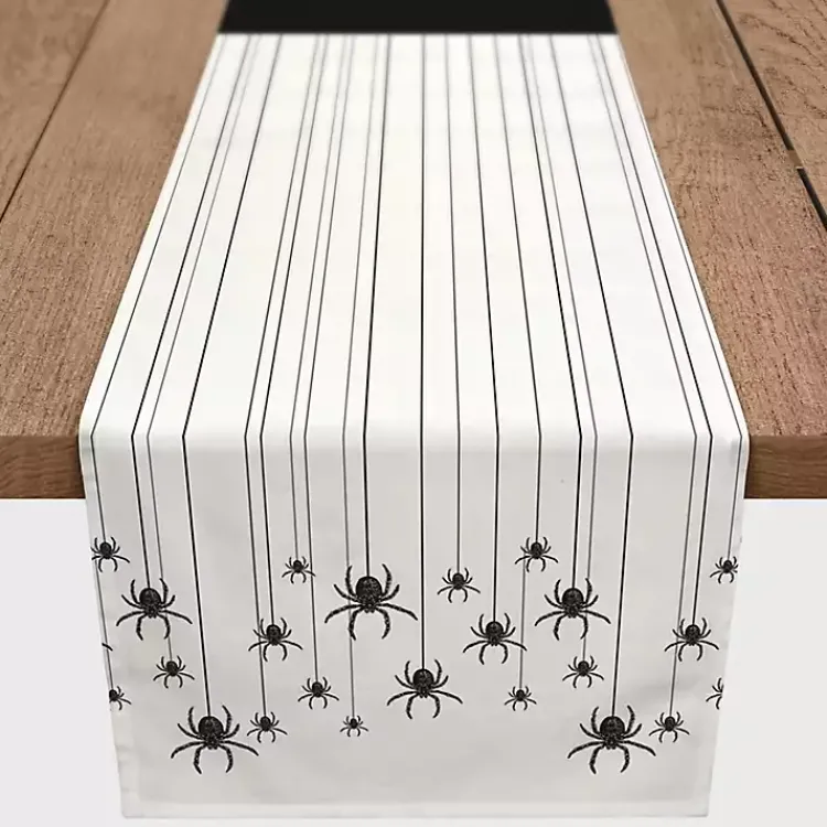 Table Linens-Kirklands Home Hanging Spiders Halloween Table Runner