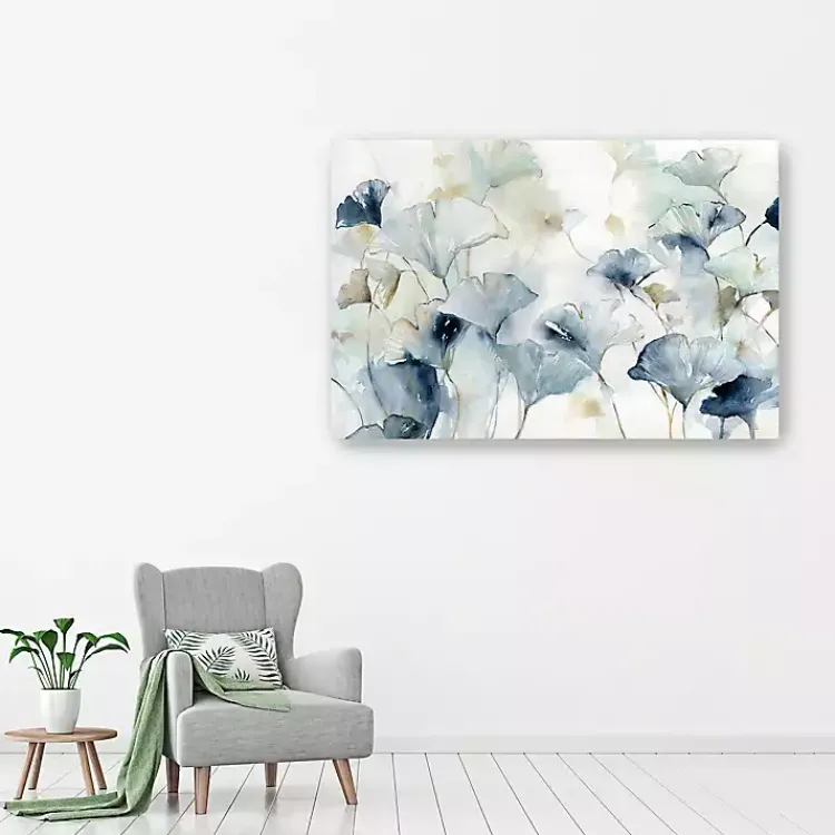 Canvas Art-Kirklands Home Glorious Ginkgo Giclee Canvas Art Print, 60x40 in. Blue