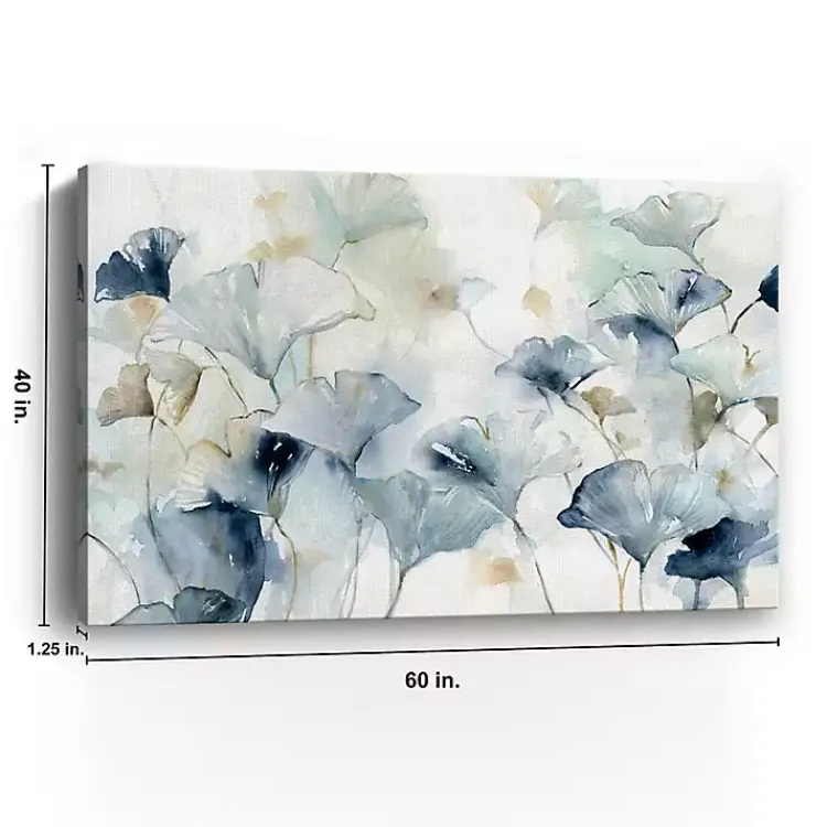 Canvas Art-Kirklands Home Glorious Ginkgo Giclee Canvas Art Print, 60x40 in. Blue