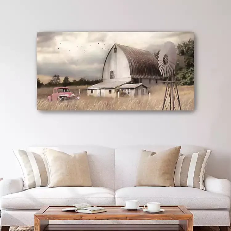 Canvas Art-Kirklands Home Henderson Bay Farm Giclee Canvas Art Print Tan