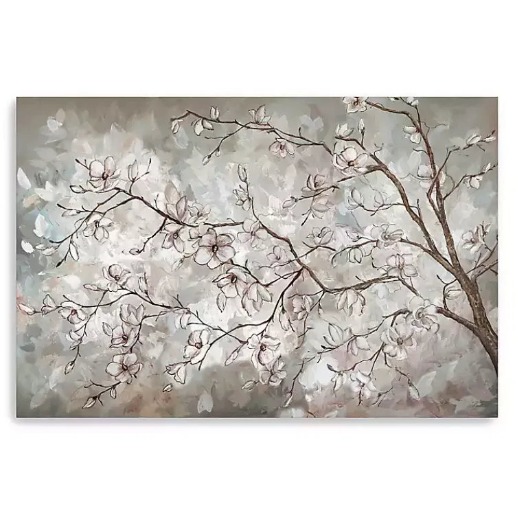 Canvas Art-Kirklands Home Magnolia Branches Landscape Canvas Art Print Tan