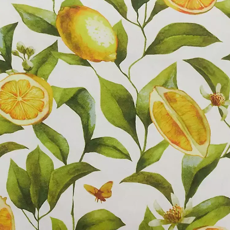 Outdoor Cushions & Pillows-Kirklands Home Lemon Blooms Outdoor Pillow