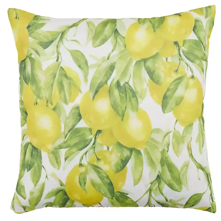 Outdoor Cushions & Pillows-Kirklands Home Lemon Burst Outdoor Pillow