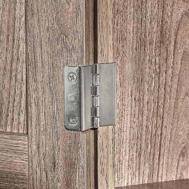 Shelves-Kirklands Home Honey Woodgrain Wall-Mounted Cabinet Tan