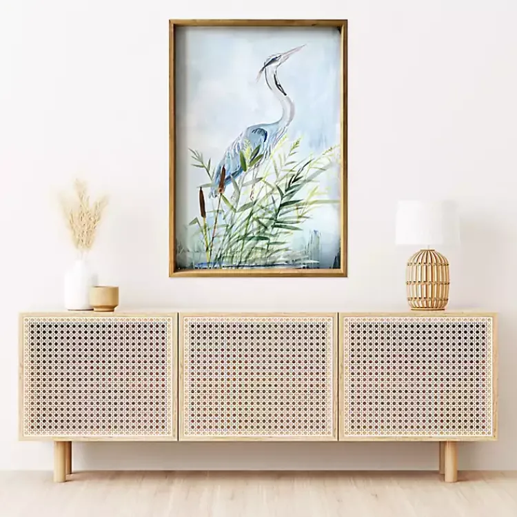 Canvas Art-Kirklands Home Heron Wood Framed Canvas Art Print