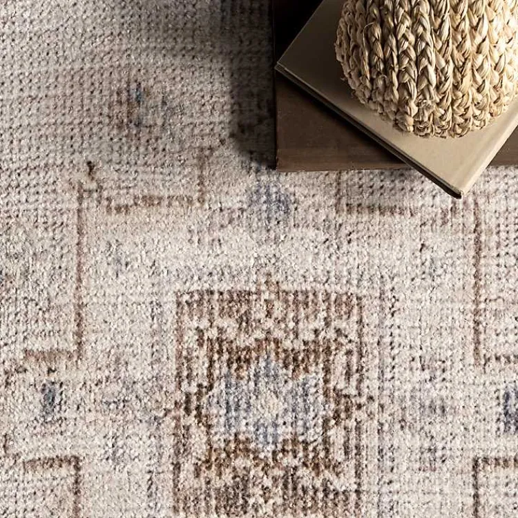 Area Rugs-Kirklands Home Krystin Distressed Washable Area Rug, 5x8 Gray