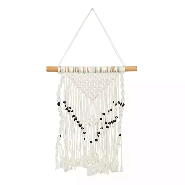 Wall Plaques-Kirklands Home Tasseled Macrame Wall Hangings, Set of 3 White