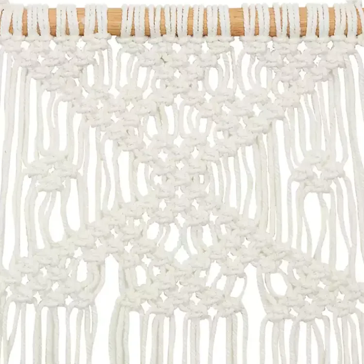 Wall Plaques-Kirklands Home Tasseled Macrame Wall Hangings, Set of 3 White