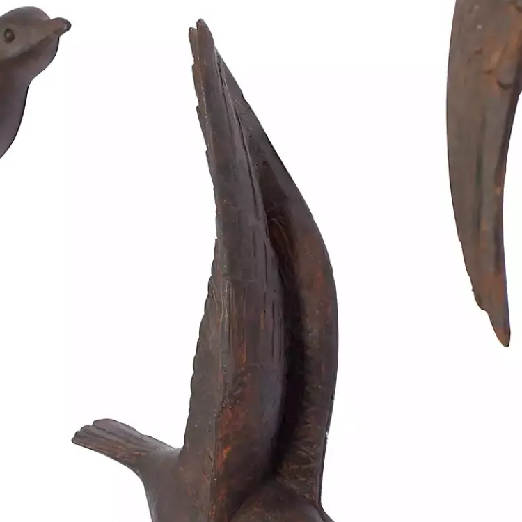 Wall Plaques-Kirklands Home Flying Birds Wall Sculptures, Set of 3 Brown