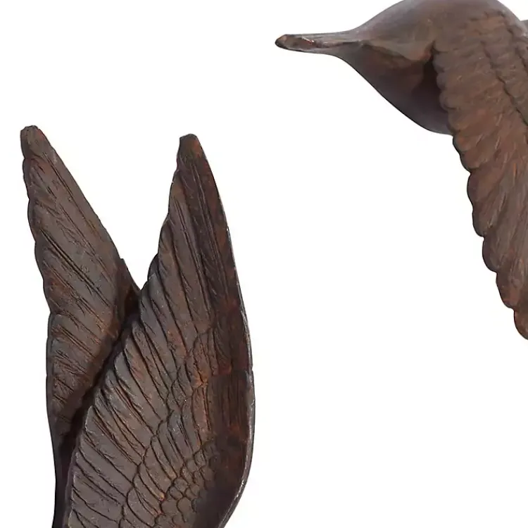 Wall Plaques-Kirklands Home Flying Birds Wall Sculptures, Set of 3 Brown