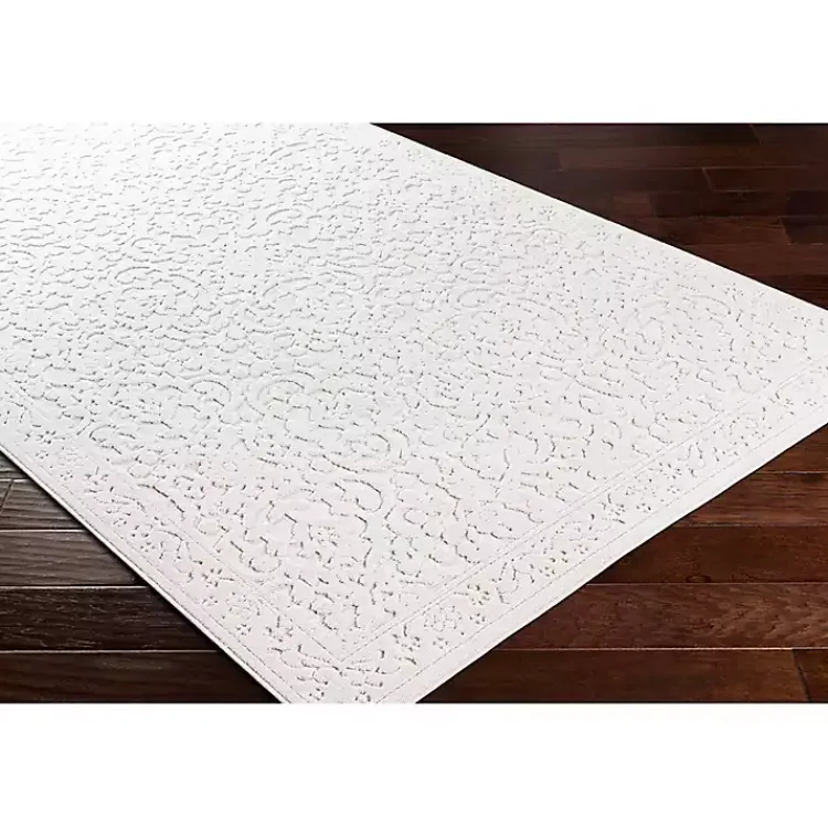Area Rugs-Kirklands Home Ivory Botanical Bohemian Area Rug, 8x10 White