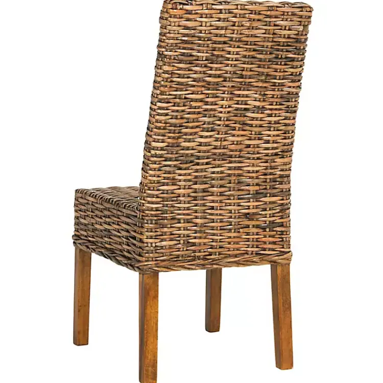 Dining Chairs-Kirklands Home Natural Rattan Wood Woven 2-pc. Dining Chair Set Brown