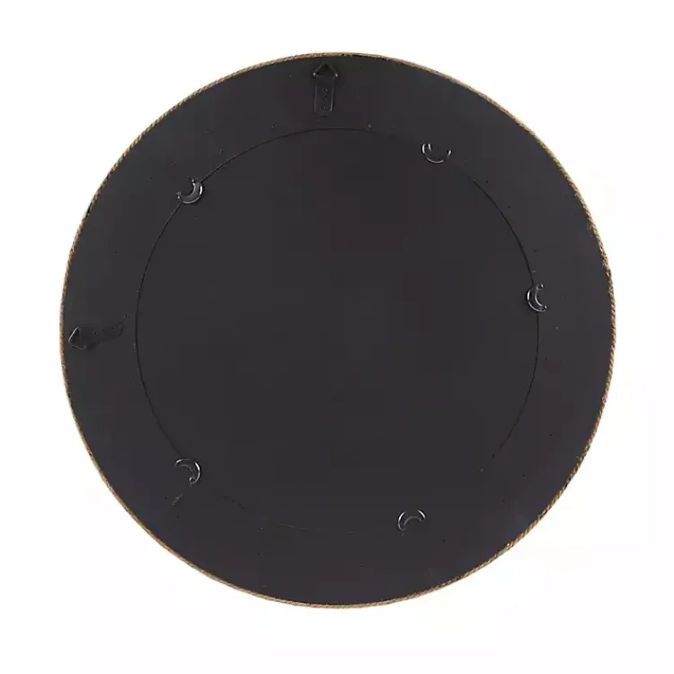 Decorative Mirrors-Kirklands Home Natural Jute Round Wall Mirror