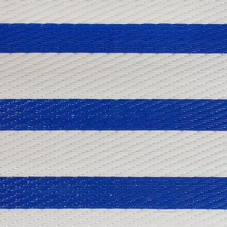 Outdoor Rugs-Kirklands Home Cerulean Stripes Outdoor Area Rug, 4x6