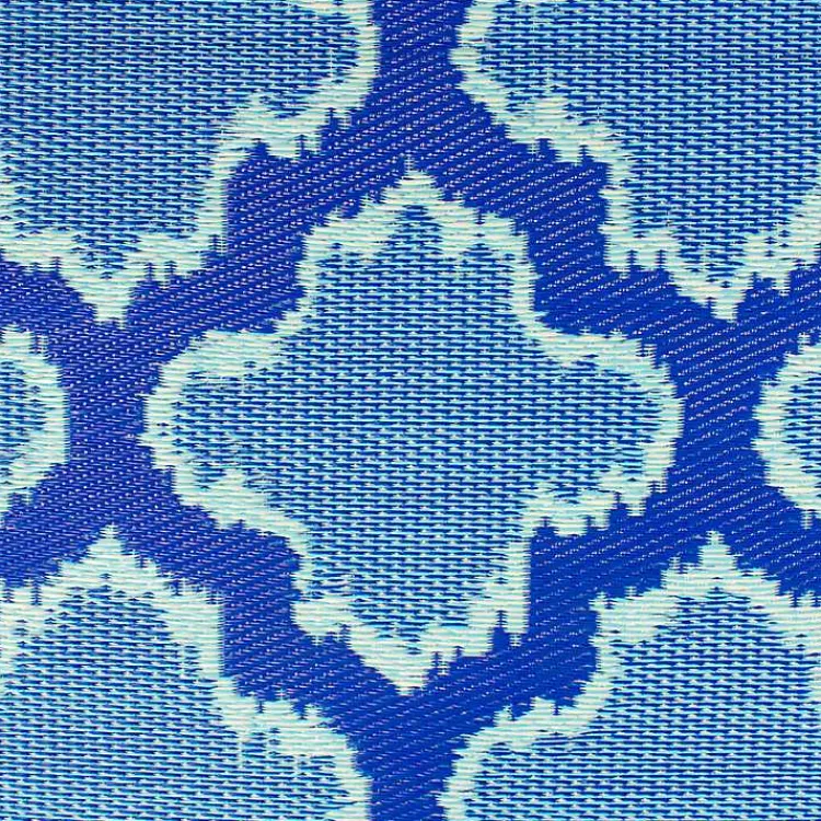 Outdoor Rugs-Kirklands Home Cerulean Quatrefoil Outdoor Area Rug, 4x6