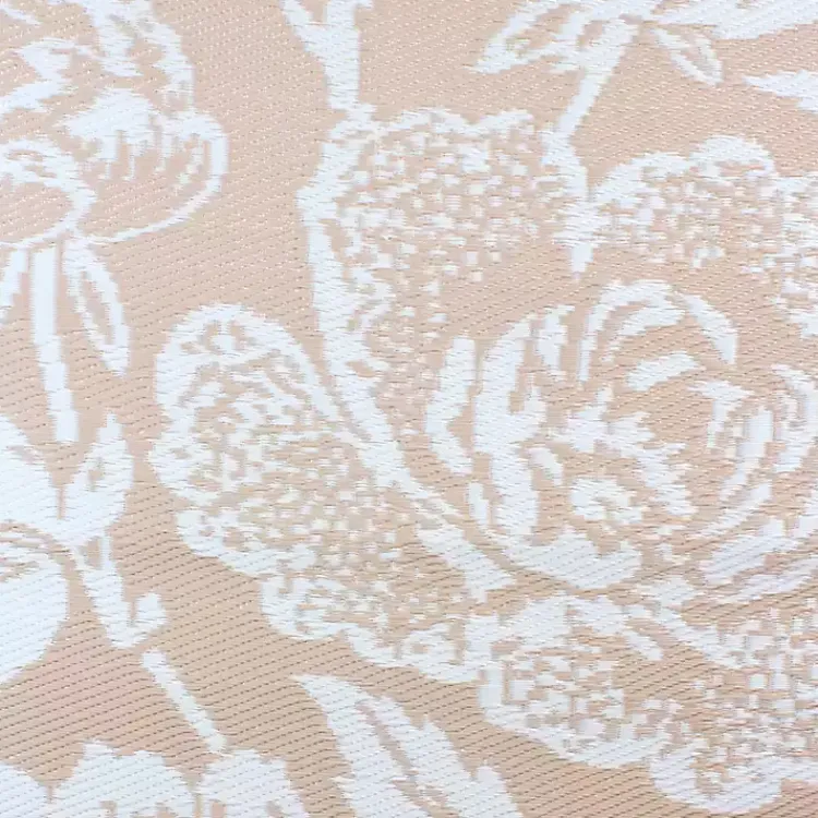 Outdoor Rugs-Kirklands Home Beige Roses Outdoor Area Rug, 4x6