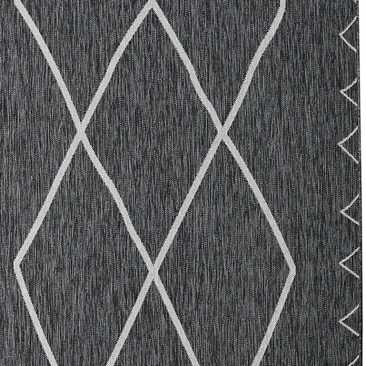 Outdoor Rugs-Kirklands Home Connected Diamond Outdoor Area Rug, 8x10 Gray
