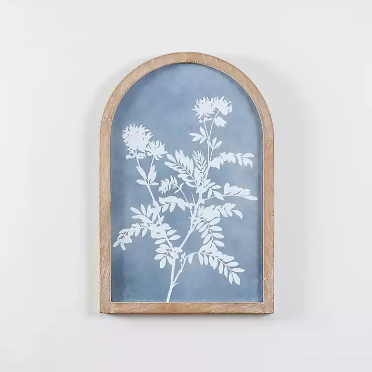 Framed Art-Kirklands Home Light Botanicals Arch Framed Wall Art Blue