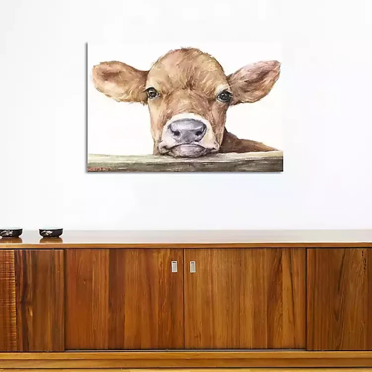 Canvas Art-Kirklands Home Calf Giclee Canvas Art Print, 40x26 Brown