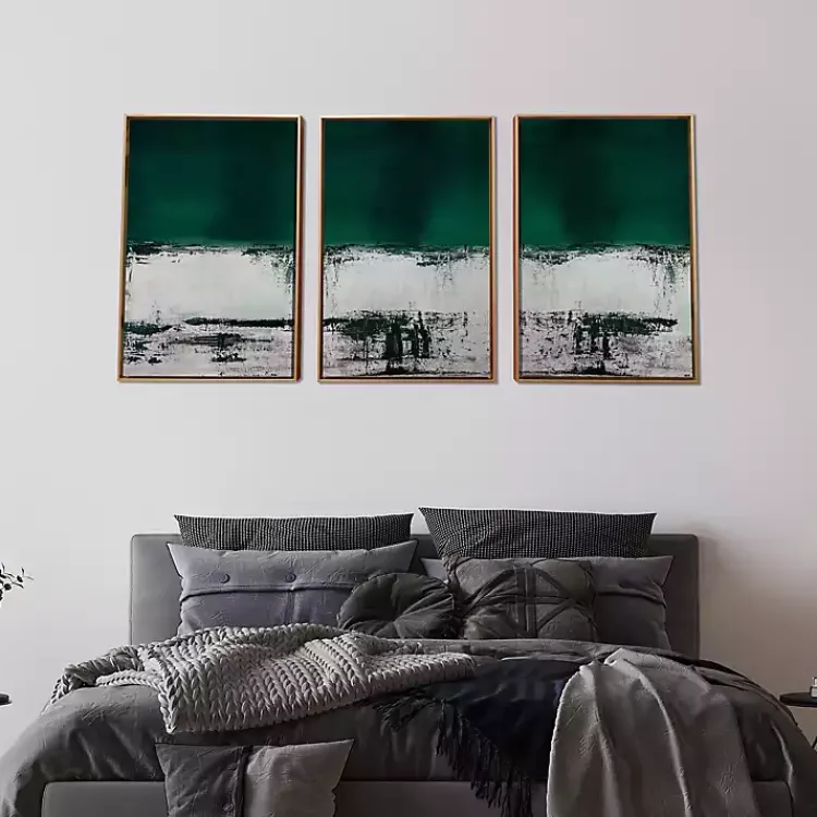 Canvas Art-Kirklands Home Green Malachite Canvas Art Prints, Set of 3