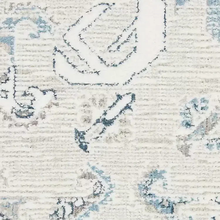 Area Rugs-Kirklands Home Dove Gray Ornate Bordered Area Rug, 5x7