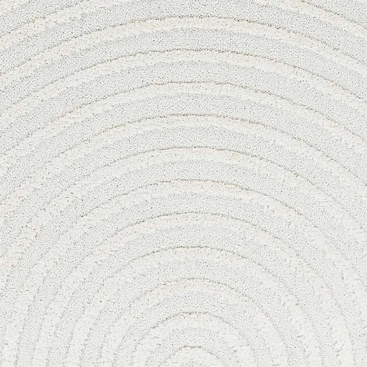 Area Rugs-Kirklands Home Geometric Lines Tassel Area Rug, 6x9 Ivory