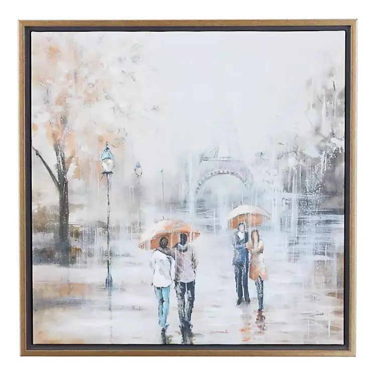 Framed Art-Kirklands Home Romantic Rainy Paris Transitional Framed Wall Art