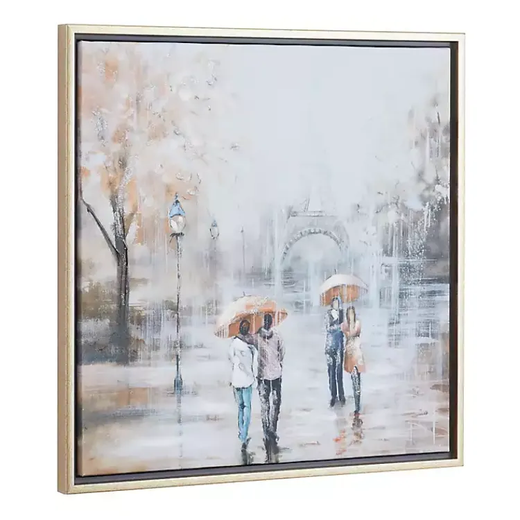 Framed Art-Kirklands Home Romantic Rainy Paris Transitional Framed Wall Art